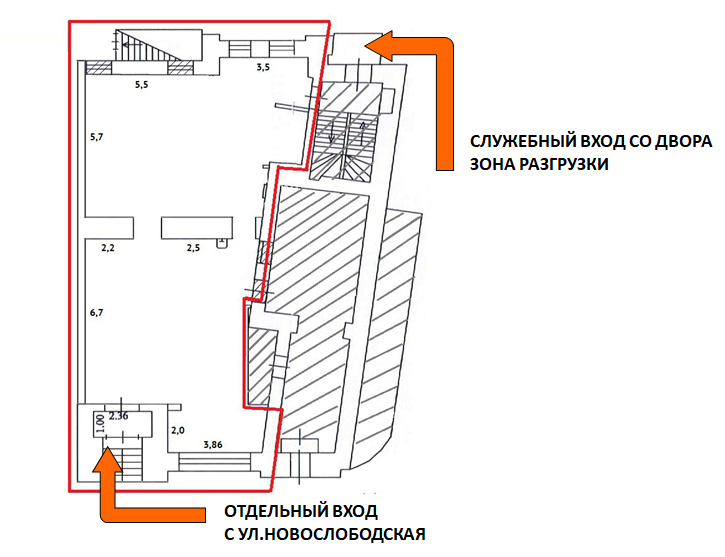 В 3 минутах от метро "Менделеевская" Сдается ПСН 90,1 кв.м.